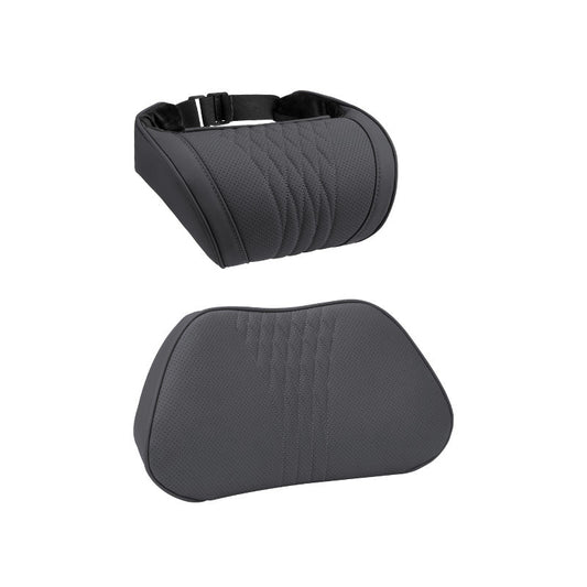 Nappa Leather Neck & Lumbar Support Pillow Pack