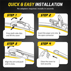 Front Wiper Blades For Kia Picanto (2017–2026)