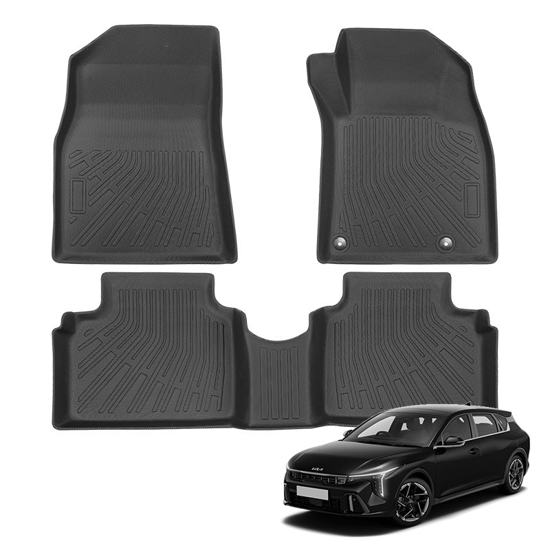 3D All-Weather TPE Floor Mats For Kia K4 (Hatch) (2024–2026)