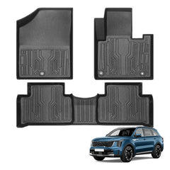 3D All-Weather TPE Floor Mats For Kia Sorento (2021-2026)