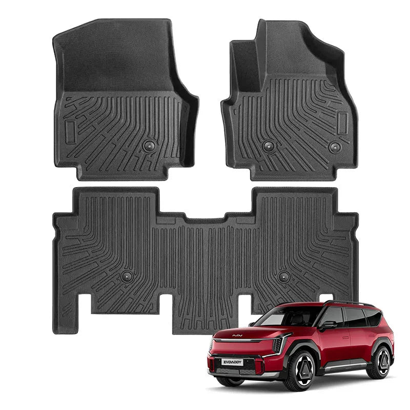 3D All-Weather TPE Floor Mats For Kia EV9 (2023–2026)
