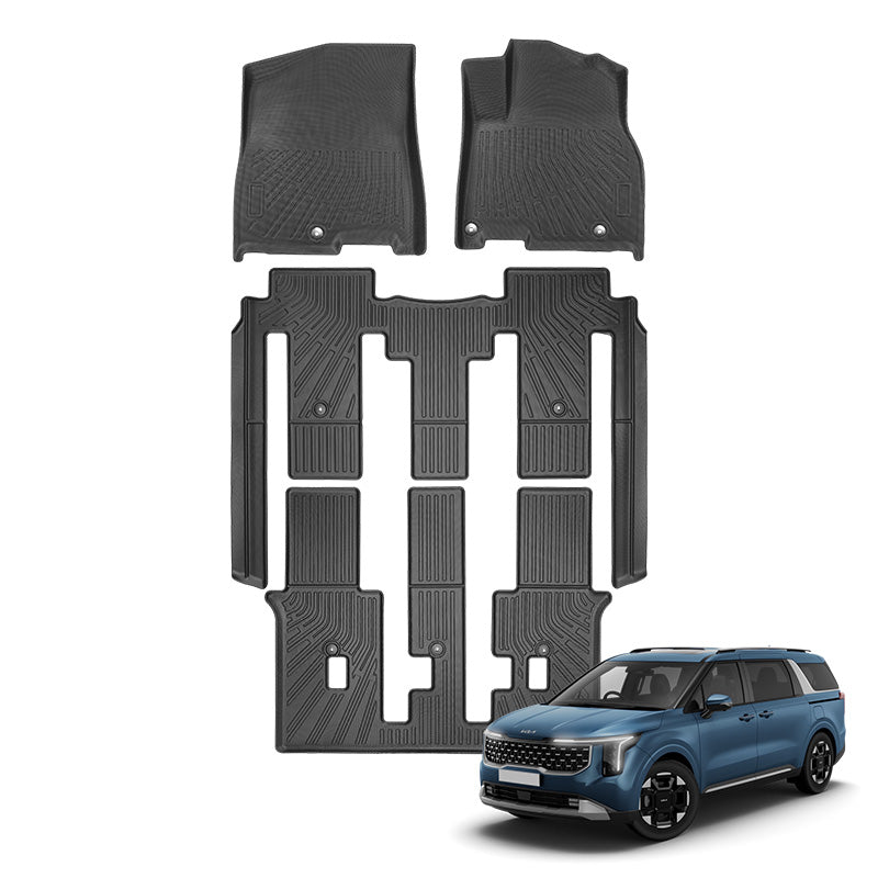 3D All-Weather TPE Floor Mats For Kia Carnival (2020–2026)