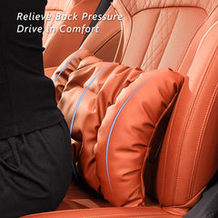 Nappa Leather Padded Neck & Lumbar Support Pillow
