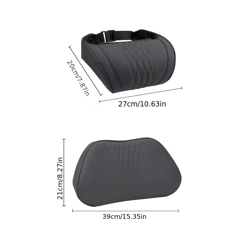Nappa Leather Neck & Lumbar Support Pillow Pack