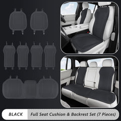 Nappa Leather Car Seat Cushion & Backrest Set