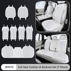 Nappa Leather Car Seat Cushion & Backrest Set