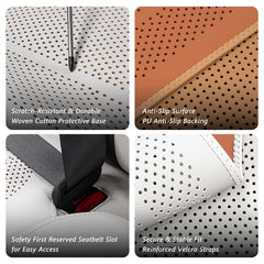 Nappa Leather Car Seat Cushion & Backrest Set