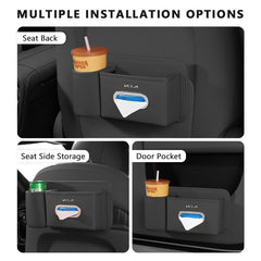 Multifunctional Cup Holder Tissue Box Organizer For KIA