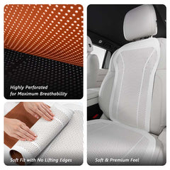 Nappa Leather Car Seat Cushion & Backrest Set