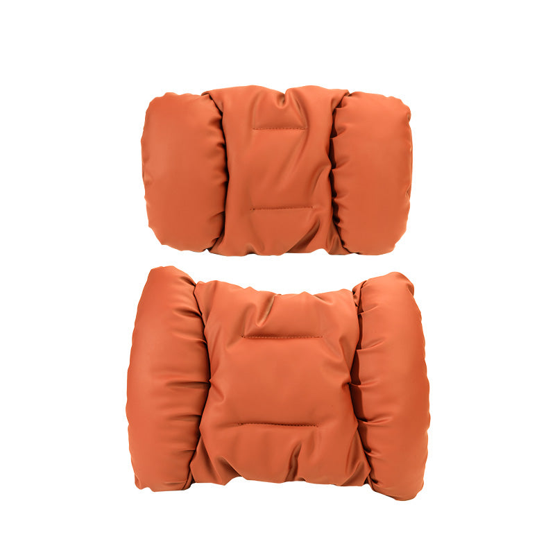 Nappa Leather Padded Neck & Lumbar Support Pillow