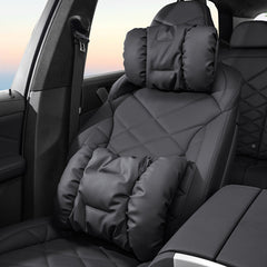 Nappa Leather Padded Neck & Lumbar Support Pillow